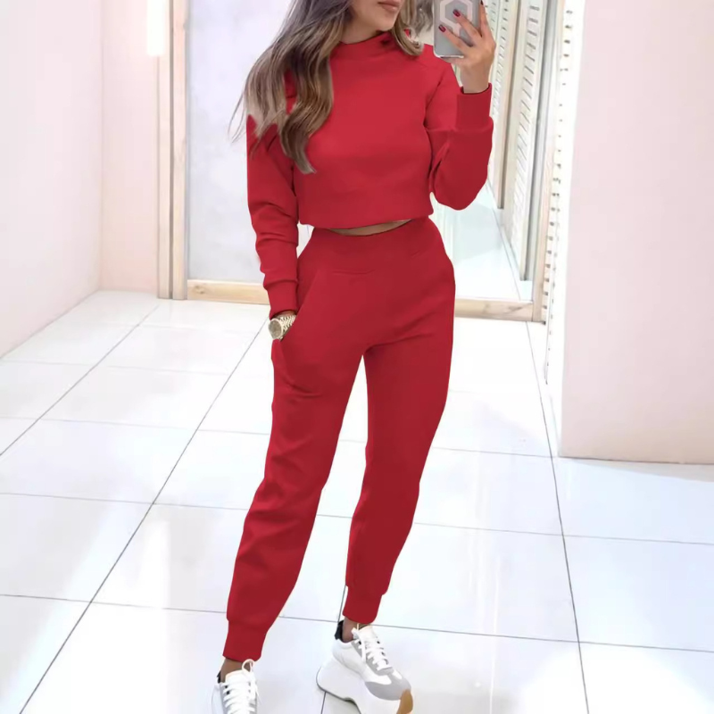 Lena - Tweedelige athleisure set met cropped top