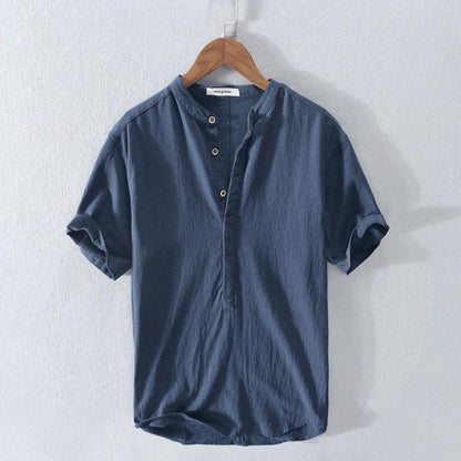 Luke – heren shirt met korte mouwen en knoopsluiting