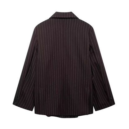 Nelsie - Chique oversized gestreepte blazer