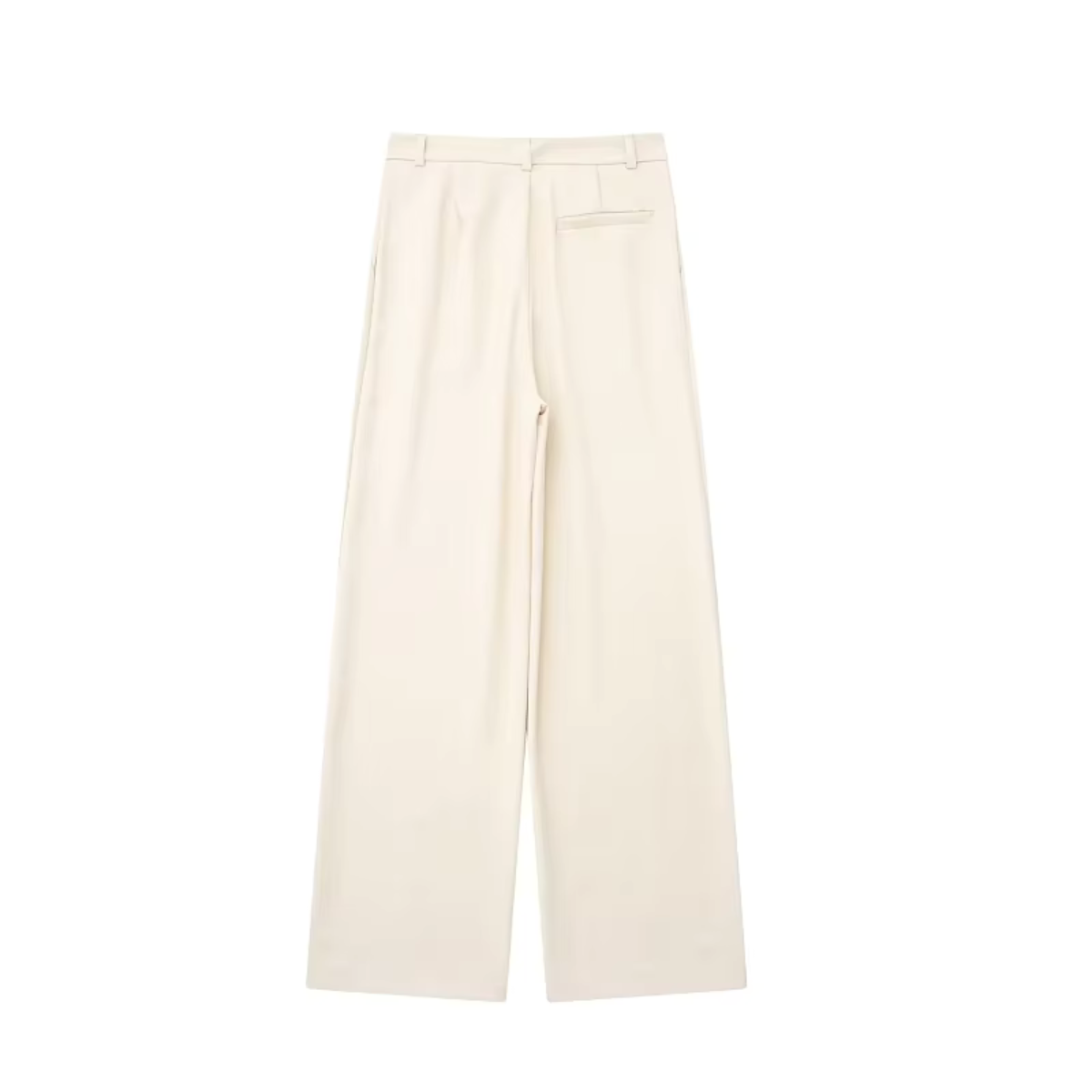 Cassie - Elegance broek met rits aan de voorkant Beige