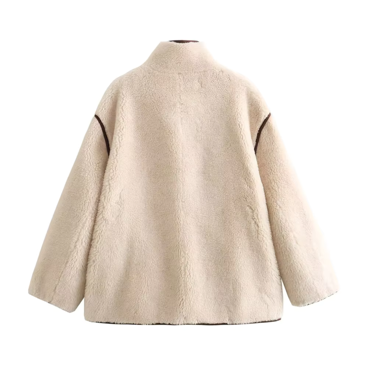 Janela - Dames fleece jas met staande kraag