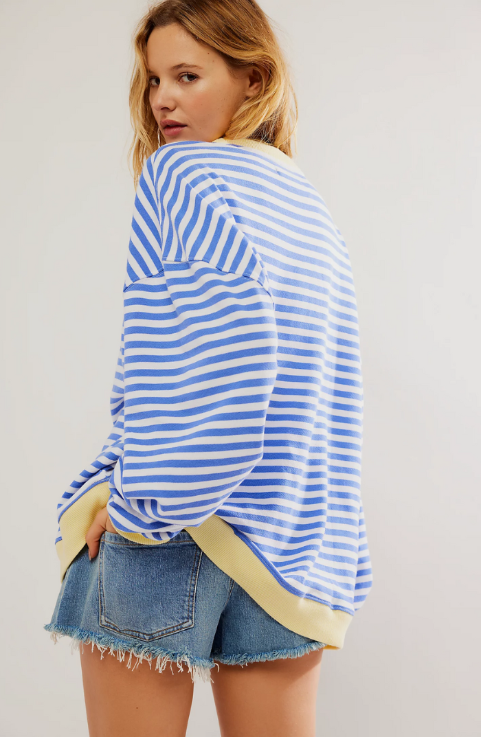 Lagoona - Gestreepte oversized trui voor dames