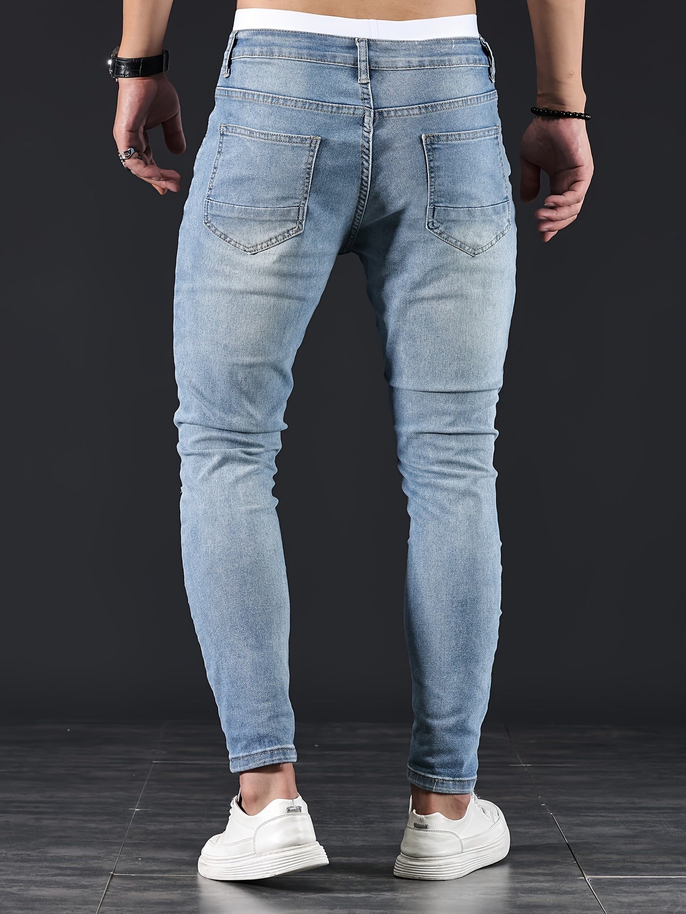 Heren Casual Slim Fit Gescheurde Jeans in Straatstijl - Marcelo