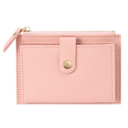 Minimalistische compacte leren mini portemonnee