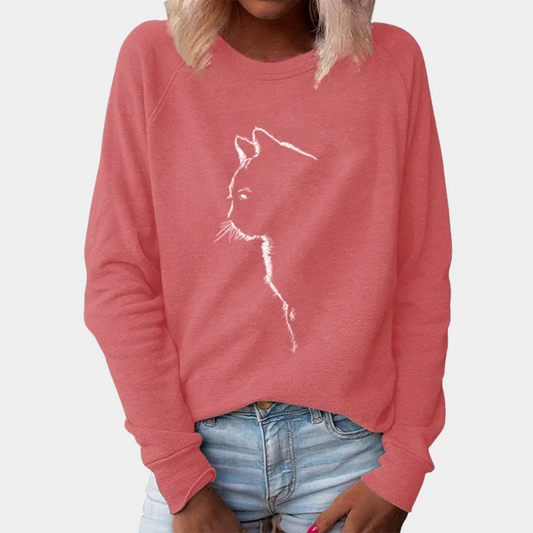 Cyrel - Casual trui met kattenprint voor dames