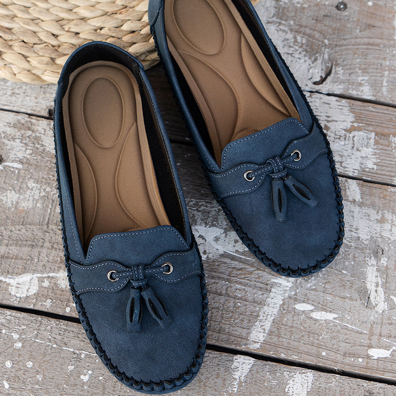 Ulyssa - Dames loafers met strikdetail en flexibele zool