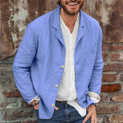 Norbert - Heren blazer met relaxte pasvorm en knoopsluiting