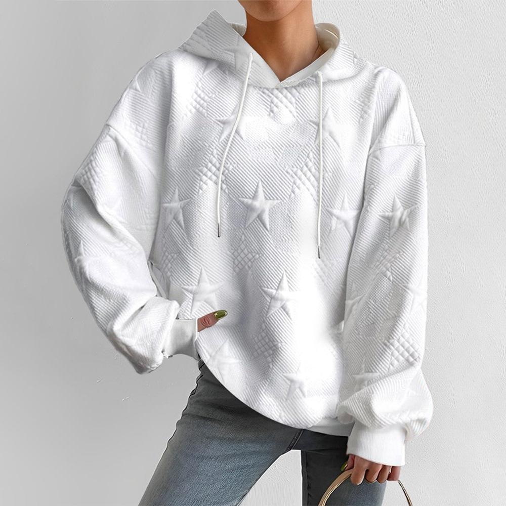 Ramsey - Oversized hoodie met sterrenvormige geborduurde details