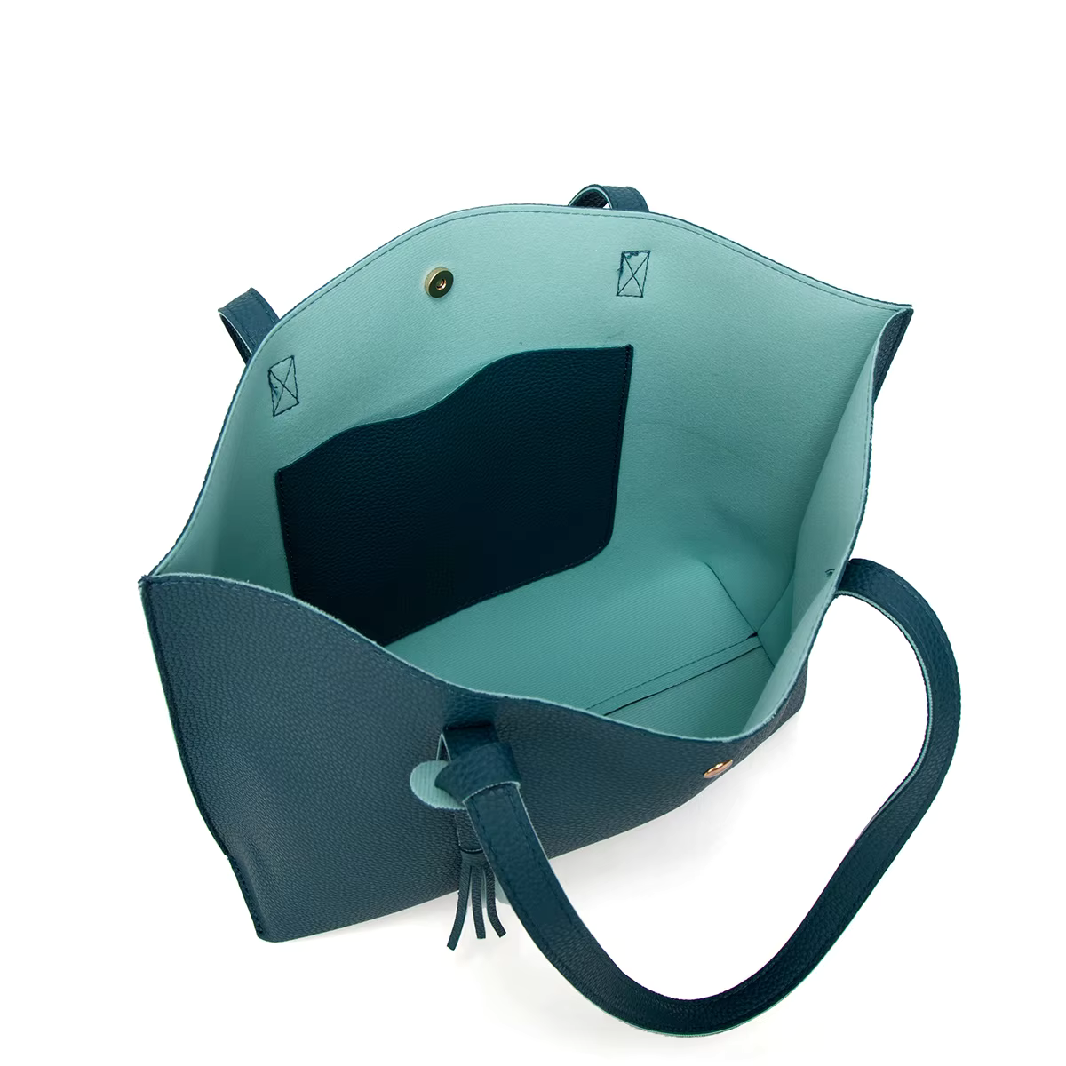 Shem - Lagune blauw leren portemonnee
