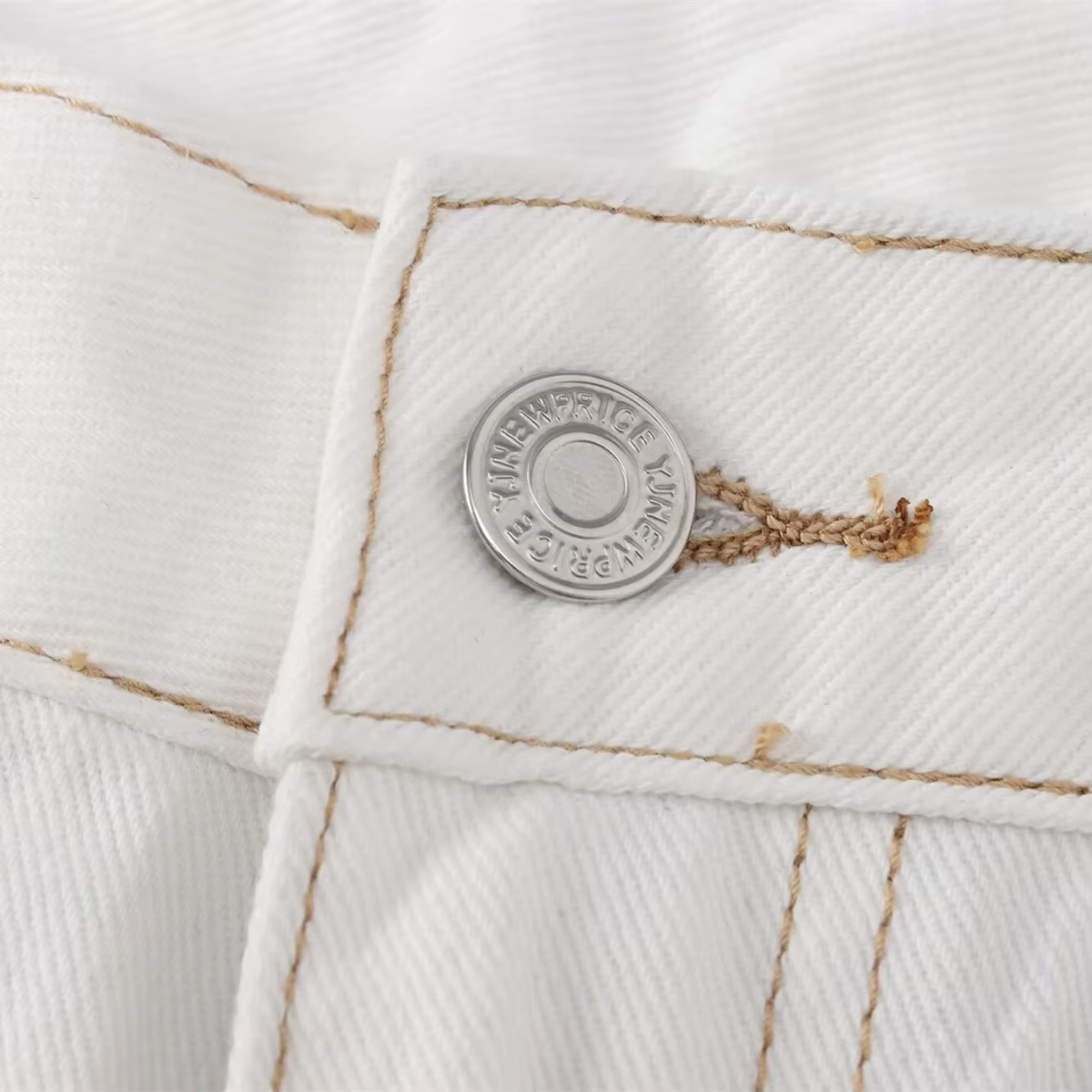 Rabiya - Wijde damesjeans met vintage gesp en hoge taille