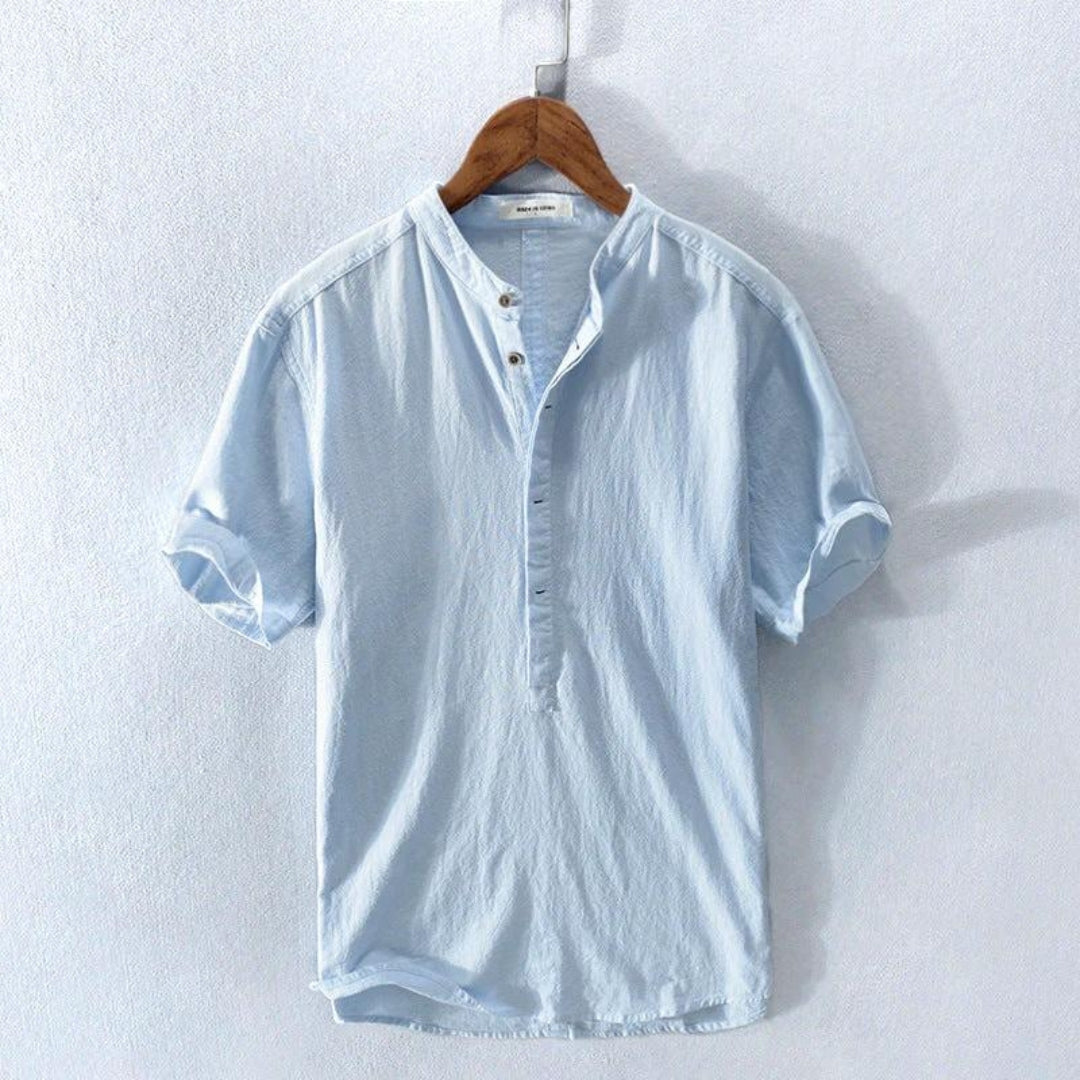 Luke – heren shirt met korte mouwen en knoopsluiting