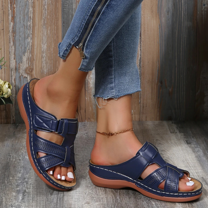 Summer Breeze - Orthopedische leren dames sandalen met open teen