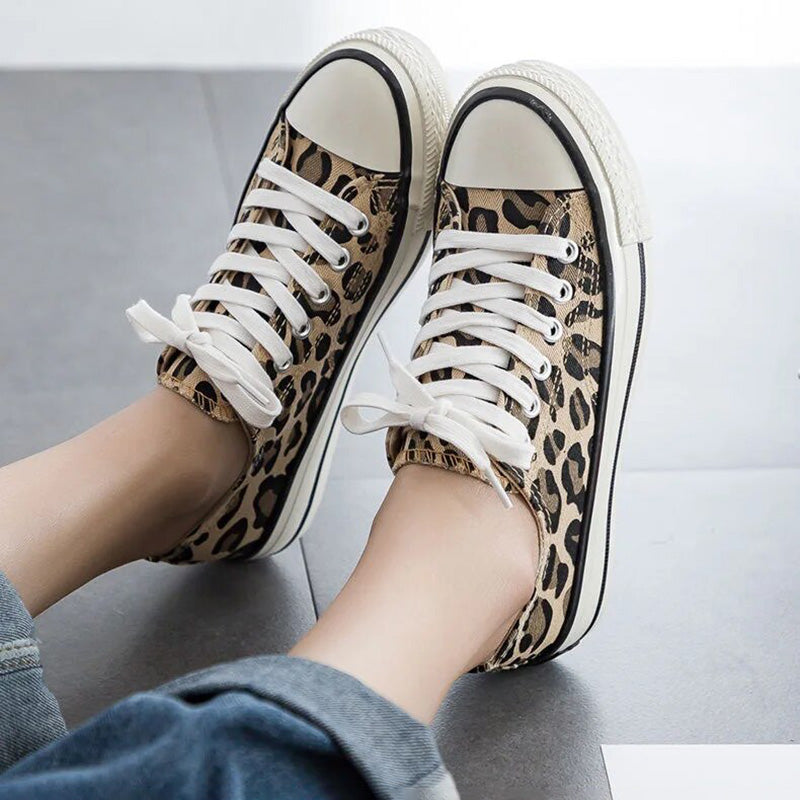Ysabel - Dames canvas sneakers met plateau
