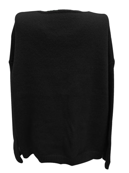 Robbie - Oversized eenvoudige trui met V-hals voor rondingen