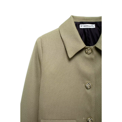 Olannie - Tweed blazer met enkele knopen