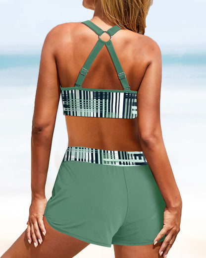 Isabel – Bikini met sportieve top en bijpassende short voor dames