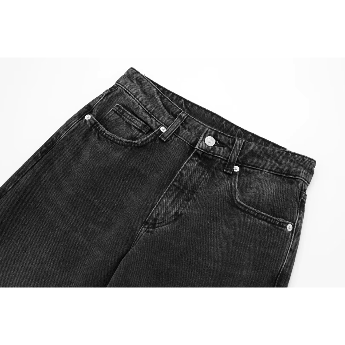 Juliana - Zwarte denim jeans met hoge taille voor dames