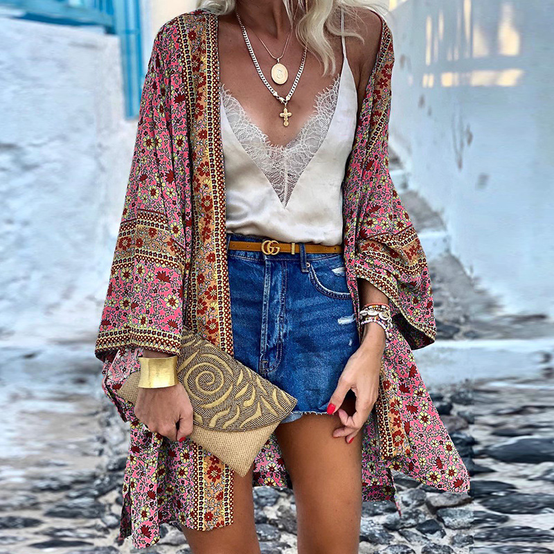 Ziraili - Bohemian breeze gebloemd kimono vest voor dames