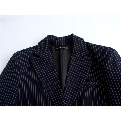 Graziel - Blazer met dubbele knopen en strepen voor dames