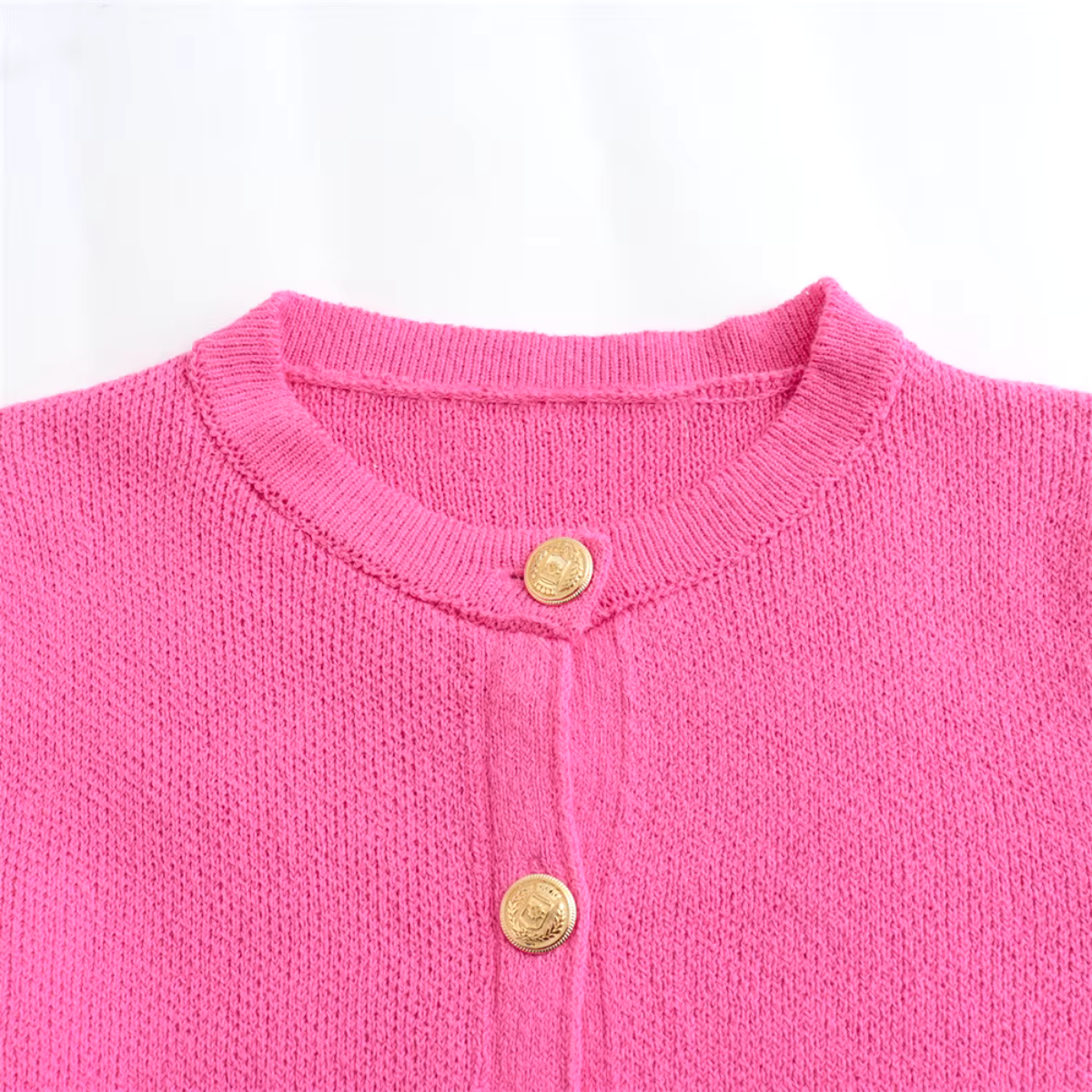Myrna - Roze chic vest met knoopjes voor dames