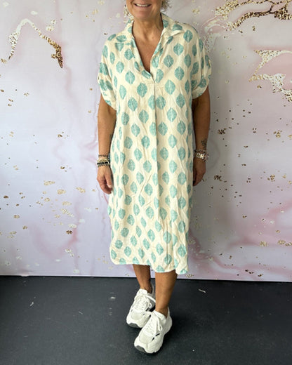 Paula - Zomerjurk met kraag en luchtige pasvorm voor dames