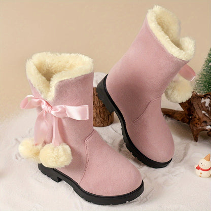 Meisjes snow boots, warme fleece cozy non-slip enkellaarsjes - Avrile