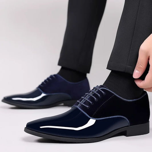 Egon - Herenveterschoenen met glanzende neus en verfijnde contouren