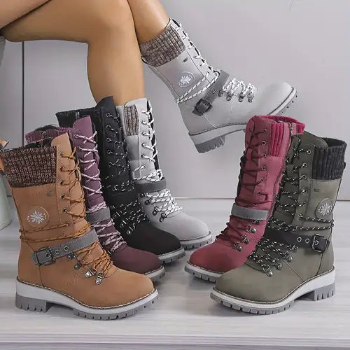 Jaya - Winterklaar veterlaarzen met antislip zool