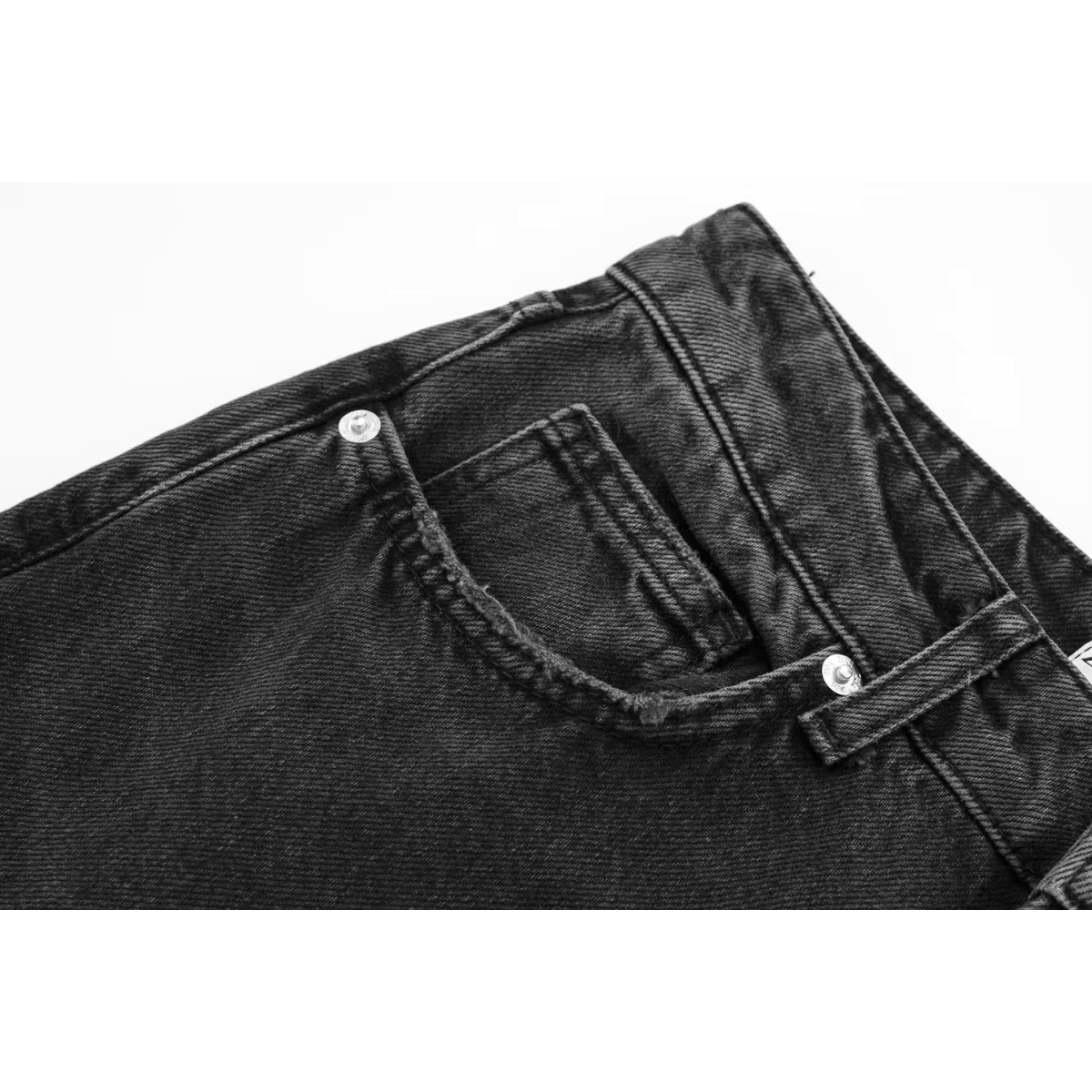 Juliana - Zwarte denim jeans met hoge taille voor dames