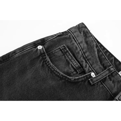 Juliana - Zwarte denim jeans met hoge taille voor dames