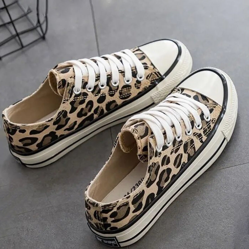 Ysabel - Dames canvas sneakers met plateau