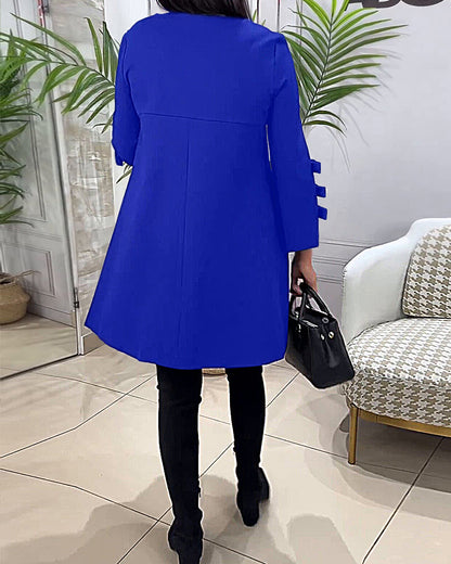 Monique - Women's A-line dress with sleeve bow detailing