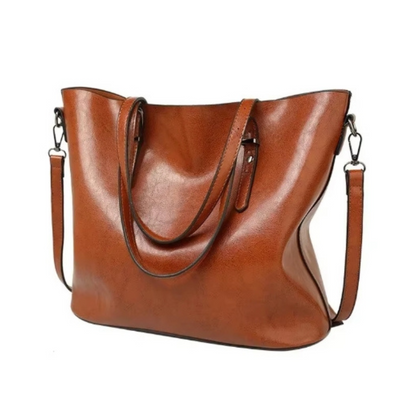 Solen - Handgemaakte vintage leren tas