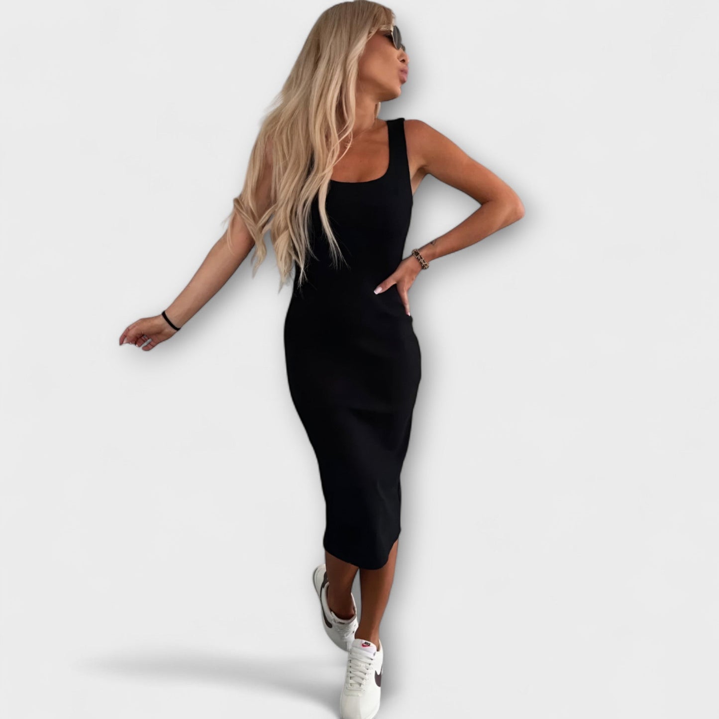 Herminia - Dames midi bodycon jurk met bijpassend jack