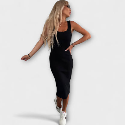 Herminia - Dames midi bodycon jurk met bijpassend jack