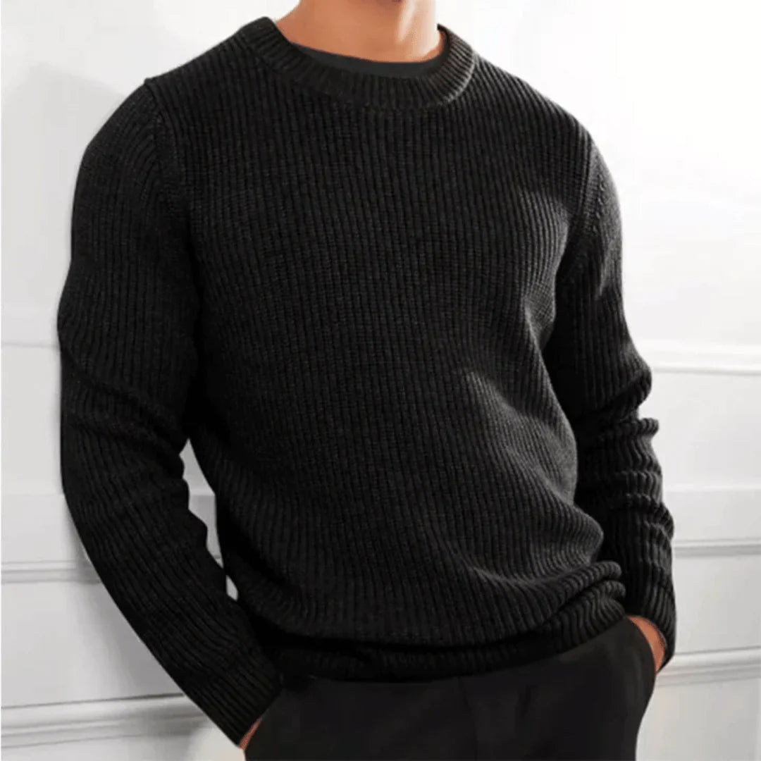 Cedrick - Klassieke gebreide crewneck sweater voor heren