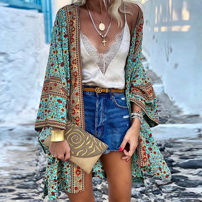 Ziraili - Bohemian breeze gebloemd kimono vest voor dames