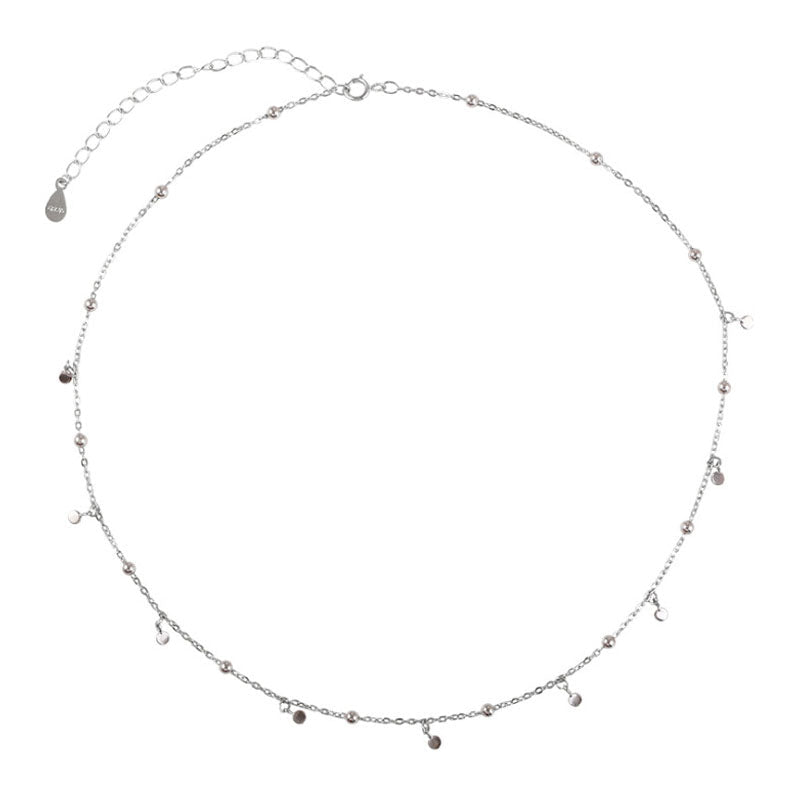 Fijne dames choker ketting met druppelaccenten