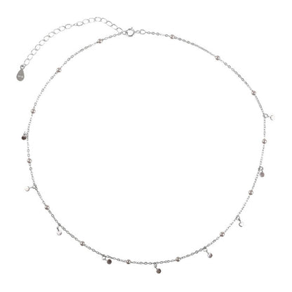 Fijne dames choker ketting met druppelaccenten
