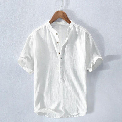 Luke – heren shirt met korte mouwen en knoopsluiting