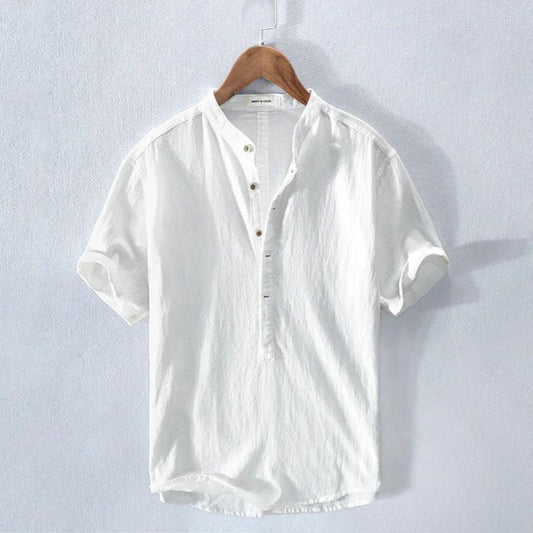 Luke – heren shirt met korte mouwen en knoopsluiting