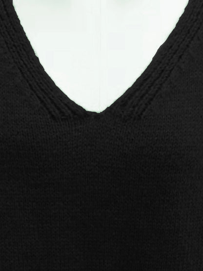 Robbie - Oversized eenvoudige trui met V-hals voor rondingen