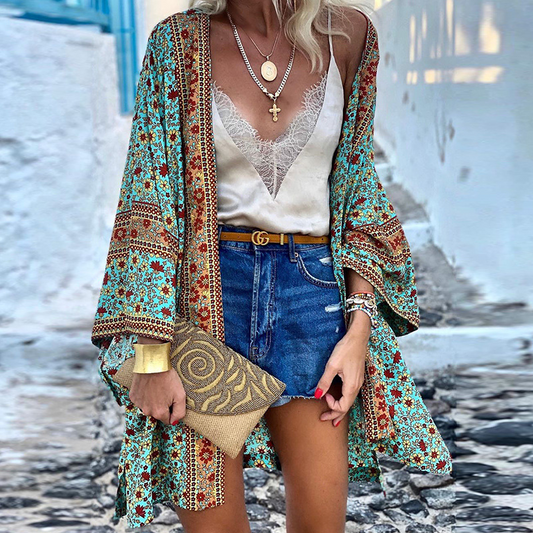 Ziraili - Bohemian breeze gebloemd kimono vest voor dames