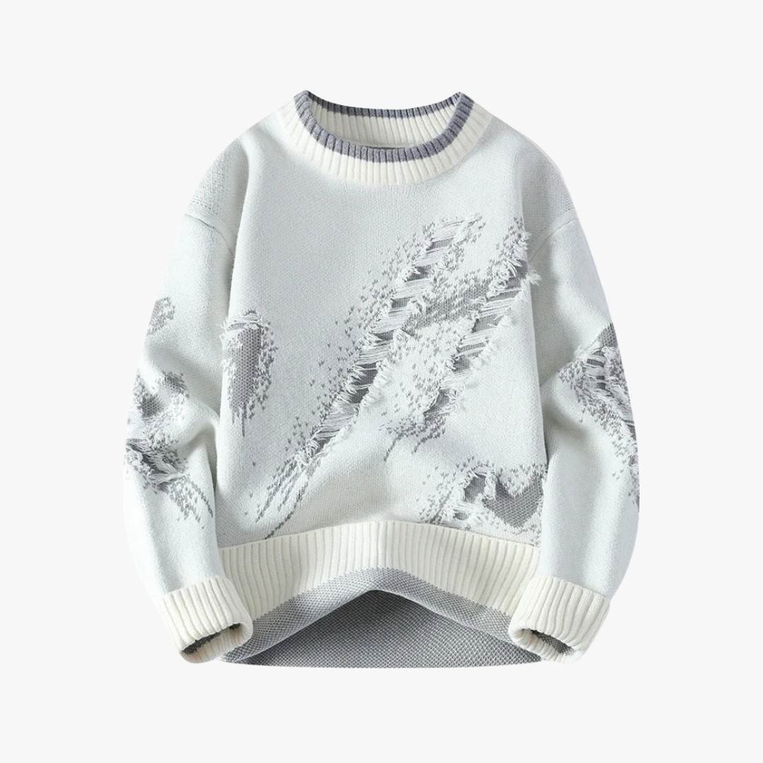 Xerxes | Gebreide trui met abstract patroon