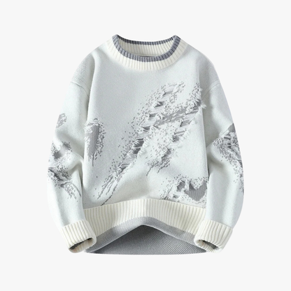 Xerxes | Gebreide trui met abstract patroon