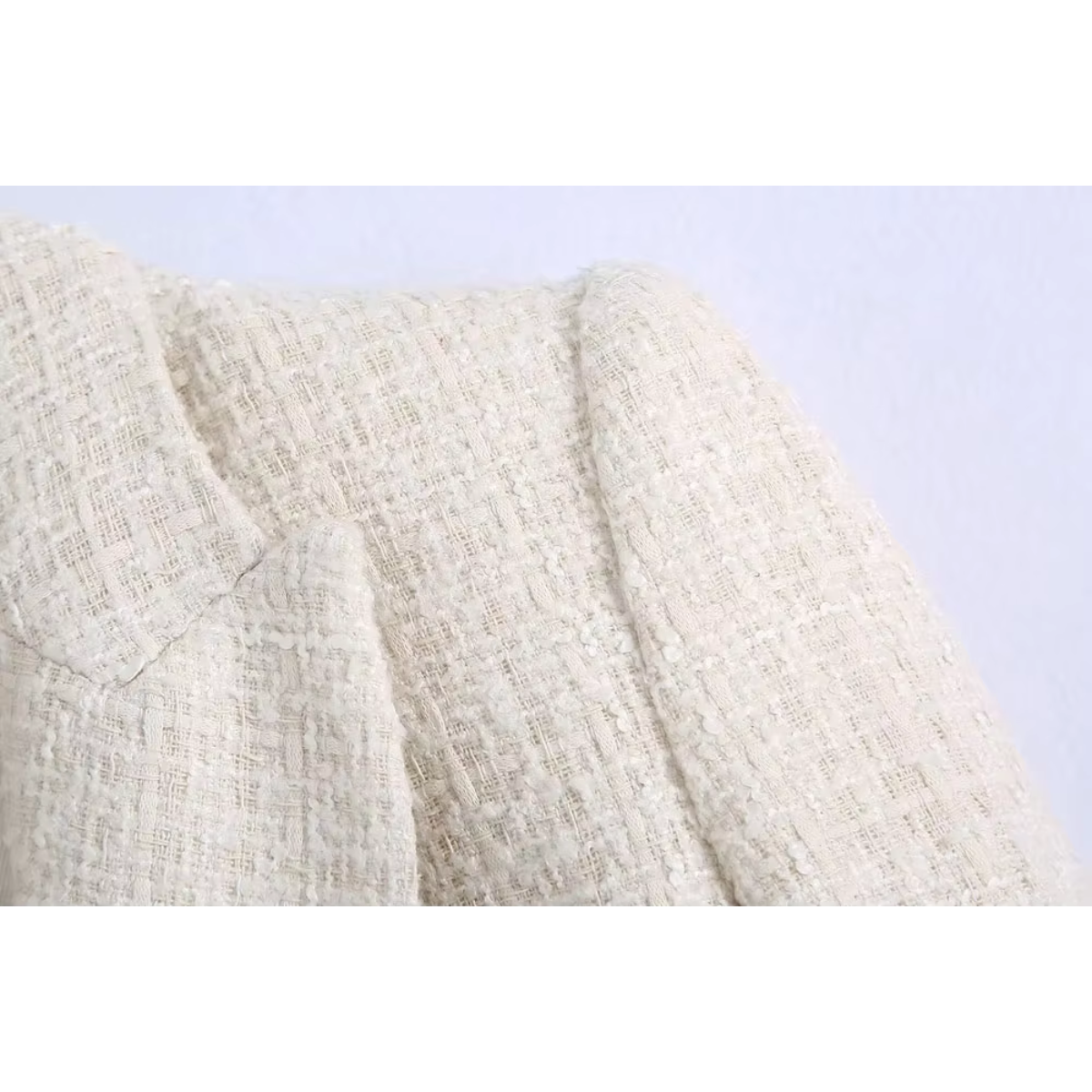 Witte chique blazer met dubbele rij