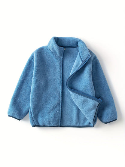 Polar fleece kinderjas in effen kleur - Fenley