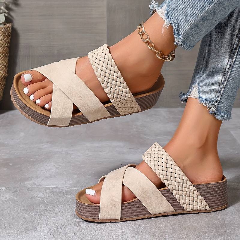 Elaiza - Dames sandalen met dikke zool