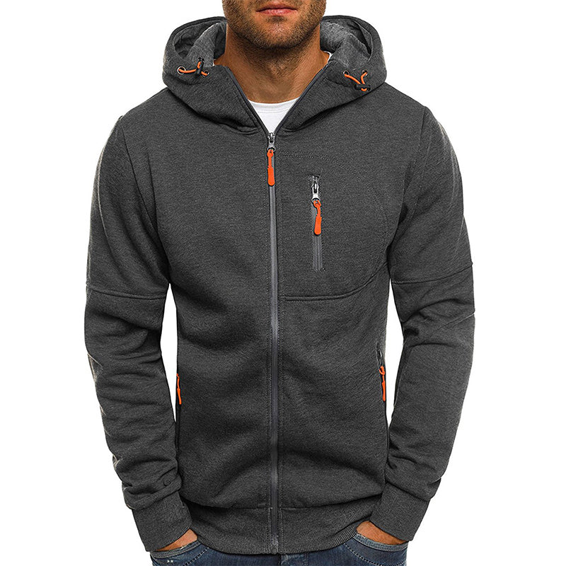 Elias - Slankmakende hoodie met rits en capuchon