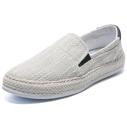 Espadrilles voor de moderne man grijs blauw bruin